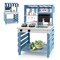 Double-sided Wooden Play Kitchen and Grocery Stand with Stoves for Kids 3+ Years Old - 23" x 22" x 34" (L x W x H)
